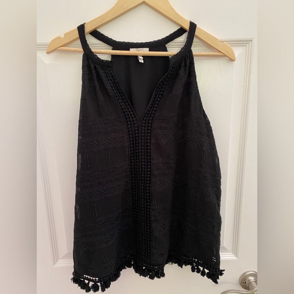 Joie black halter top.